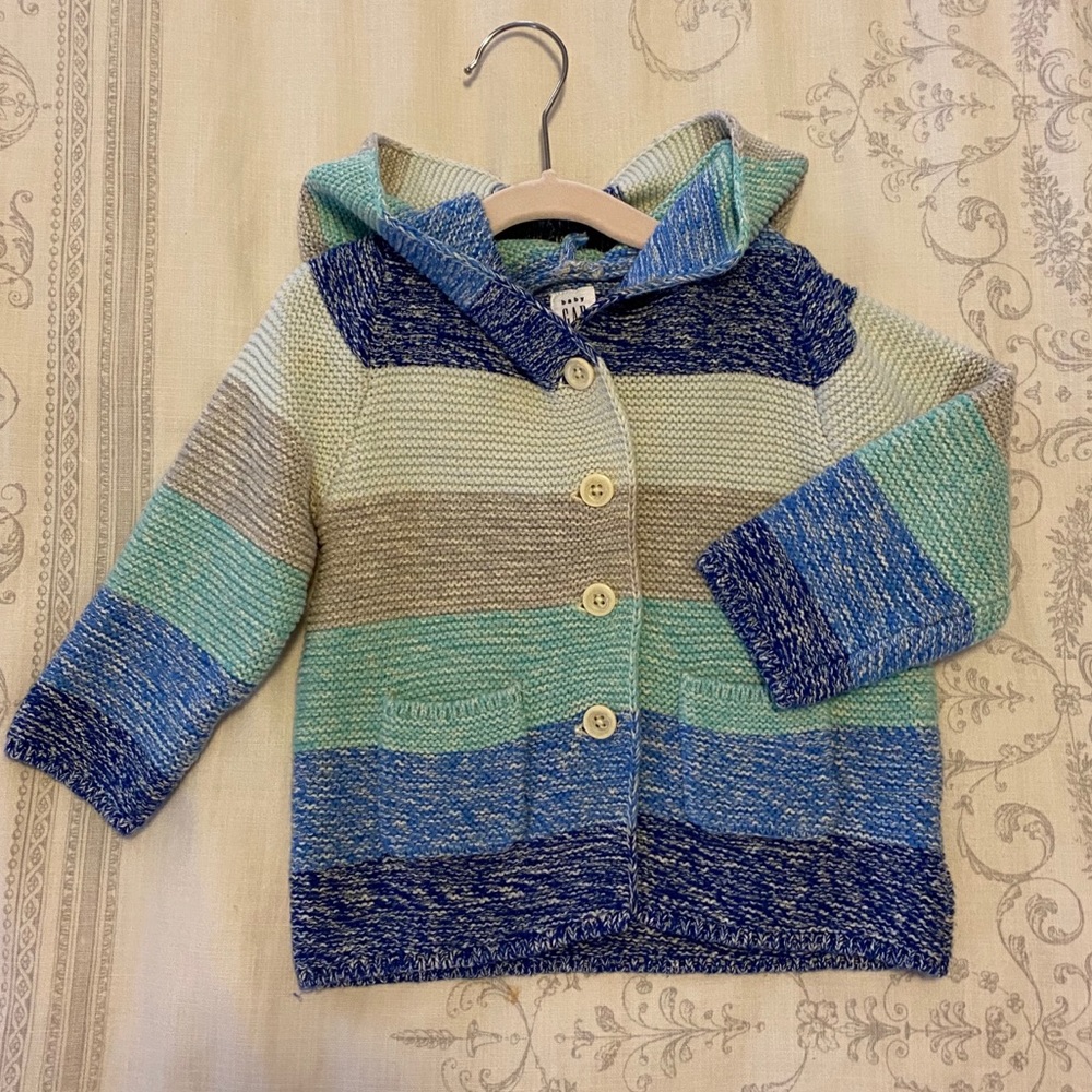 NWOT Baby Gap Knitted Hooded Cardigan